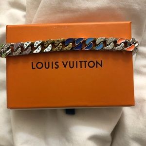 Louis Vuitton Virgil Chain Links Patches Bracelet